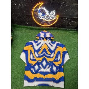 Buffalo Sabres NHL Hockey Zubaz All Over Striped Hoodie‎ Sweatshirt Mens Size LG